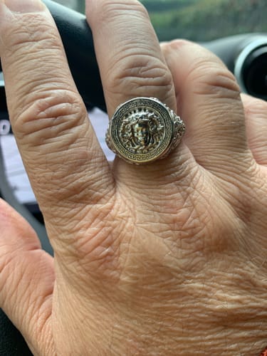 Customer photo review of Ancient Medusa Gorgon Signet Ring