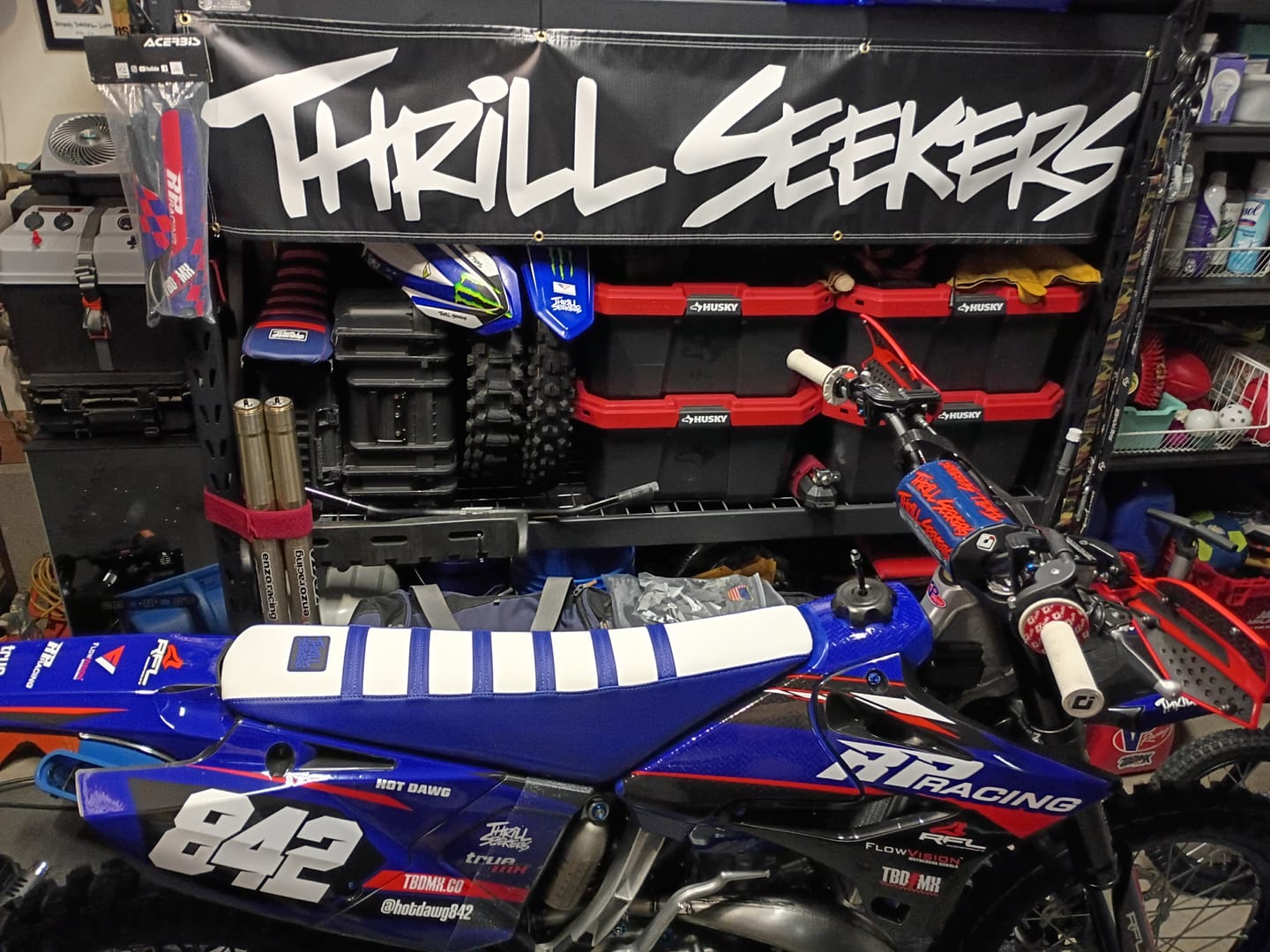 Customer photo review of 6' Thrill Seekers Logo Banner