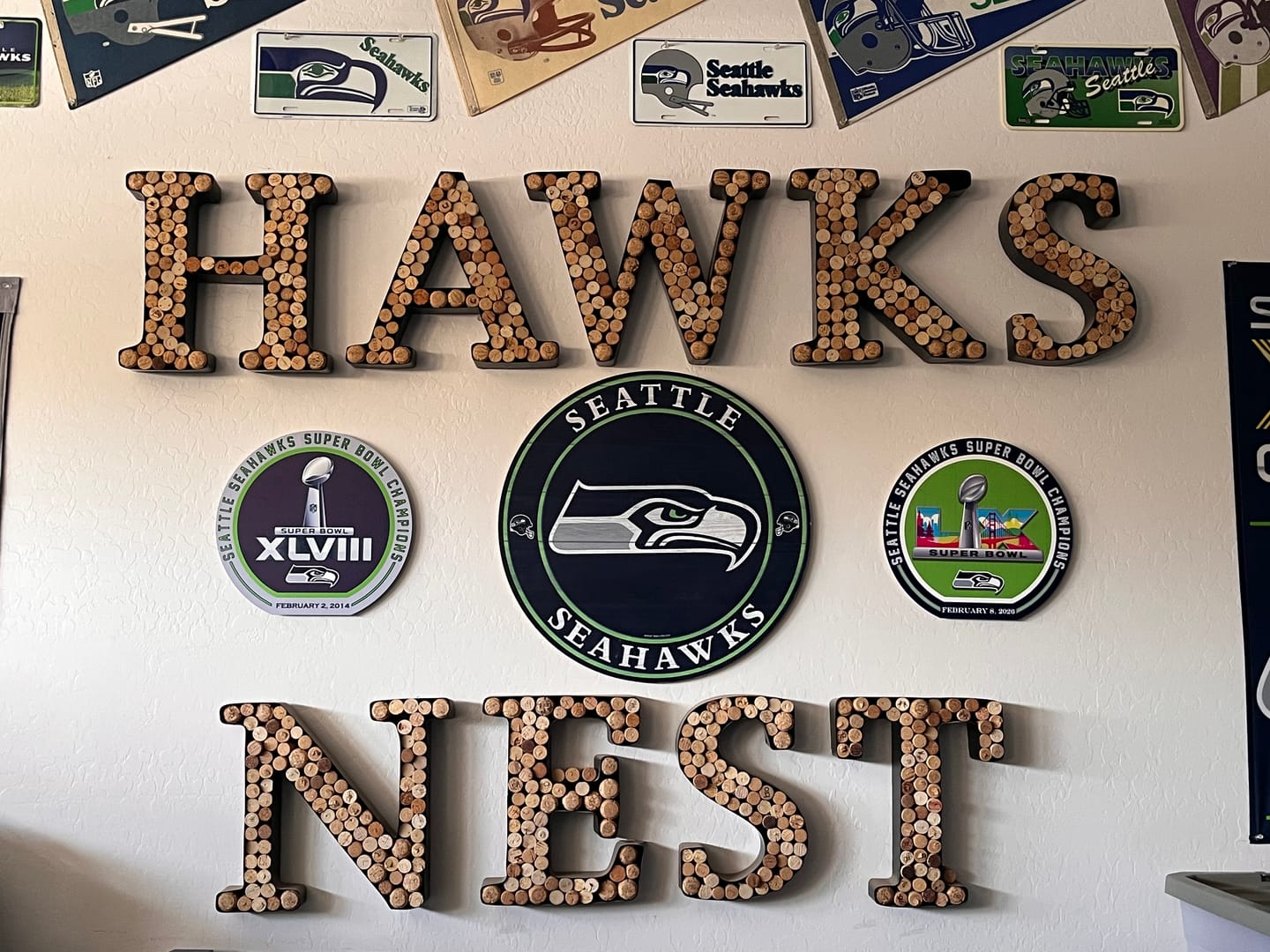 Customer photo review of VARSITY Collection- Seattle Seahawks Super Bowl LX Single Layer Metal Wall Art