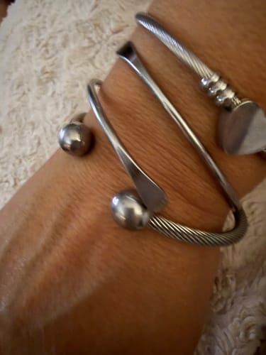 Customer photo review of Carissa Bracelet Stack