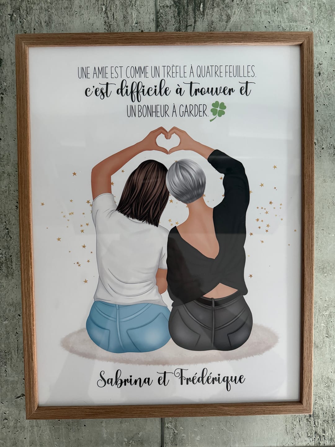 Customer photo review of Affiche Personnalisée - Meilleures Amies