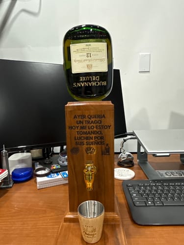 Customer photo review of Casa Master® Wooden Liquor Dispenser: Pour with Style