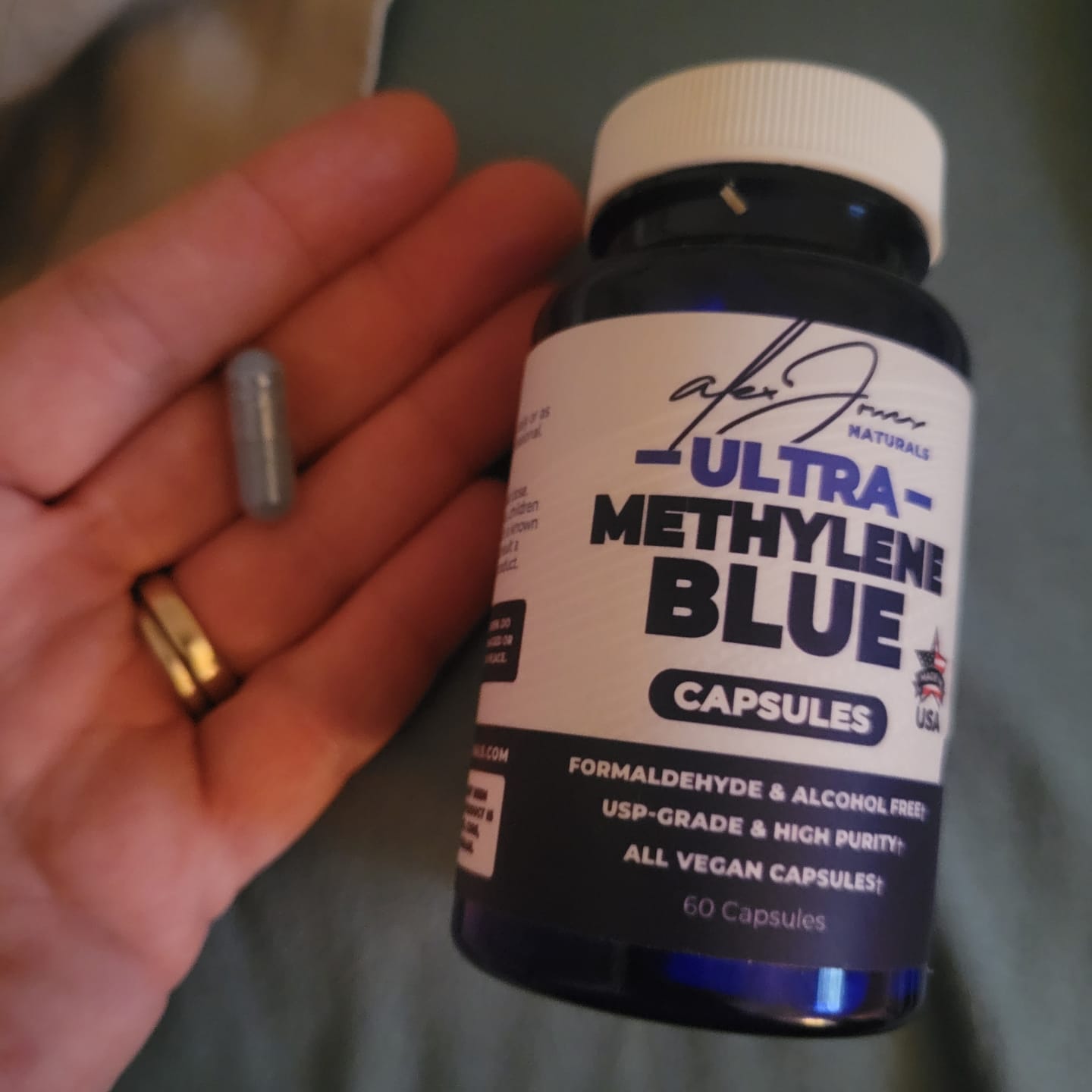Customer photo review of Ultra Methylene Blue Capsules (60 Capsules) (30 Servings)