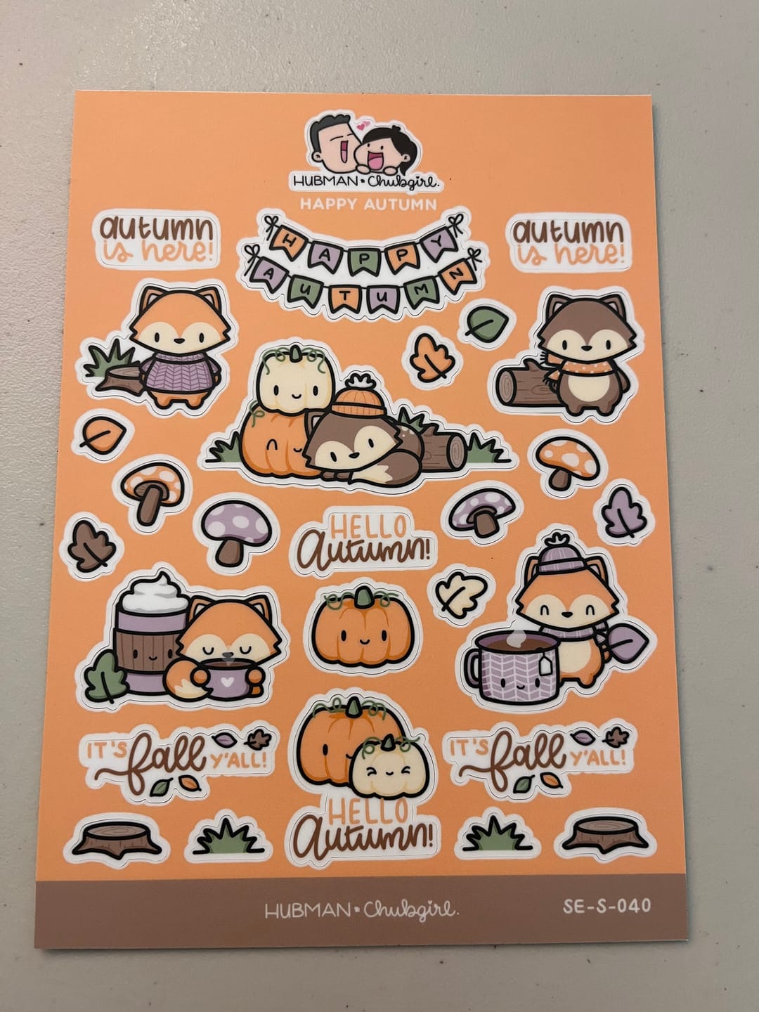 Customer photo review of Happy Autumn Sticker Sheet