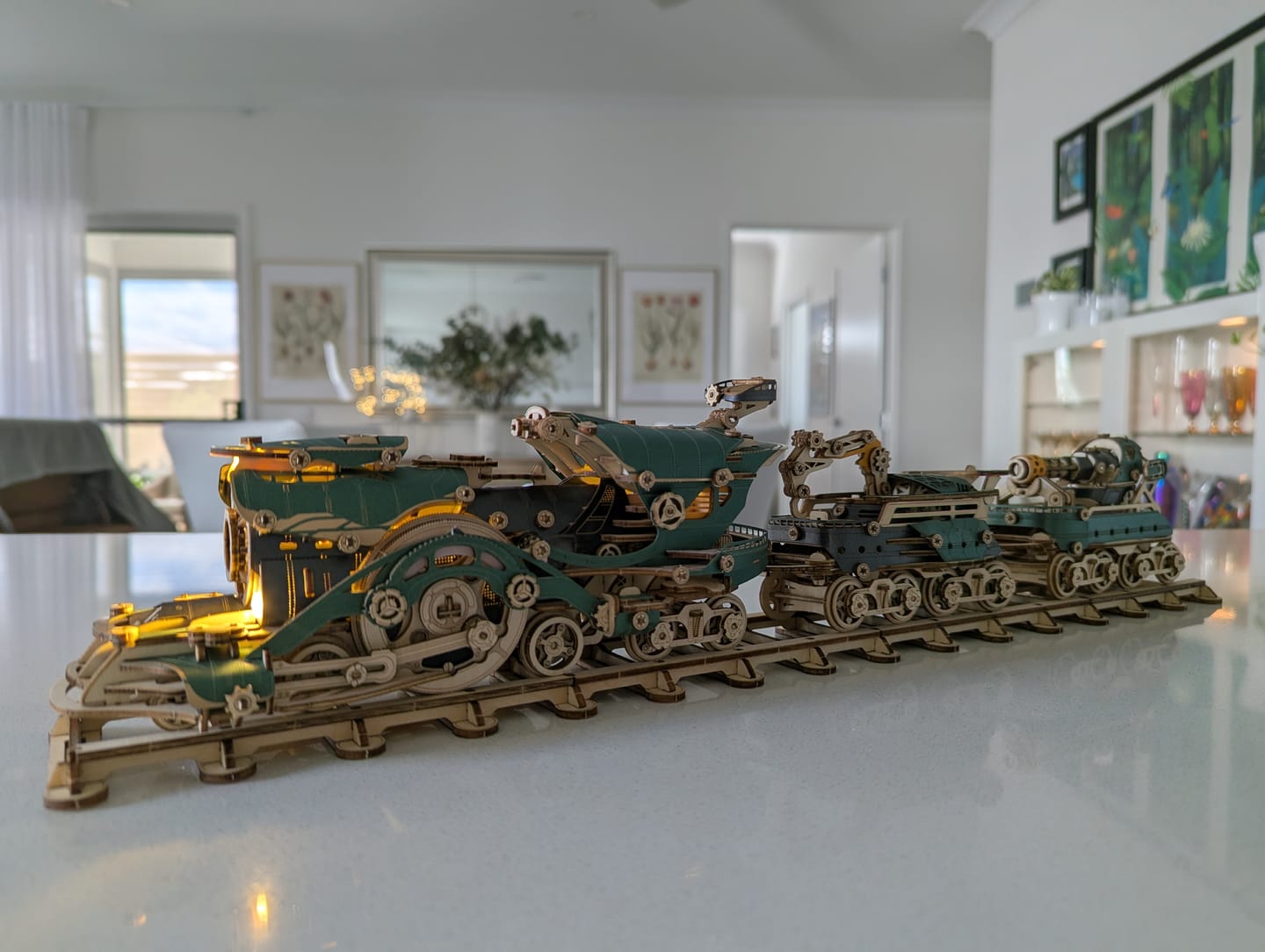 Customer photo review of Rokrgeek Fantasy Steampunk Train 3D Wooden Puzzle