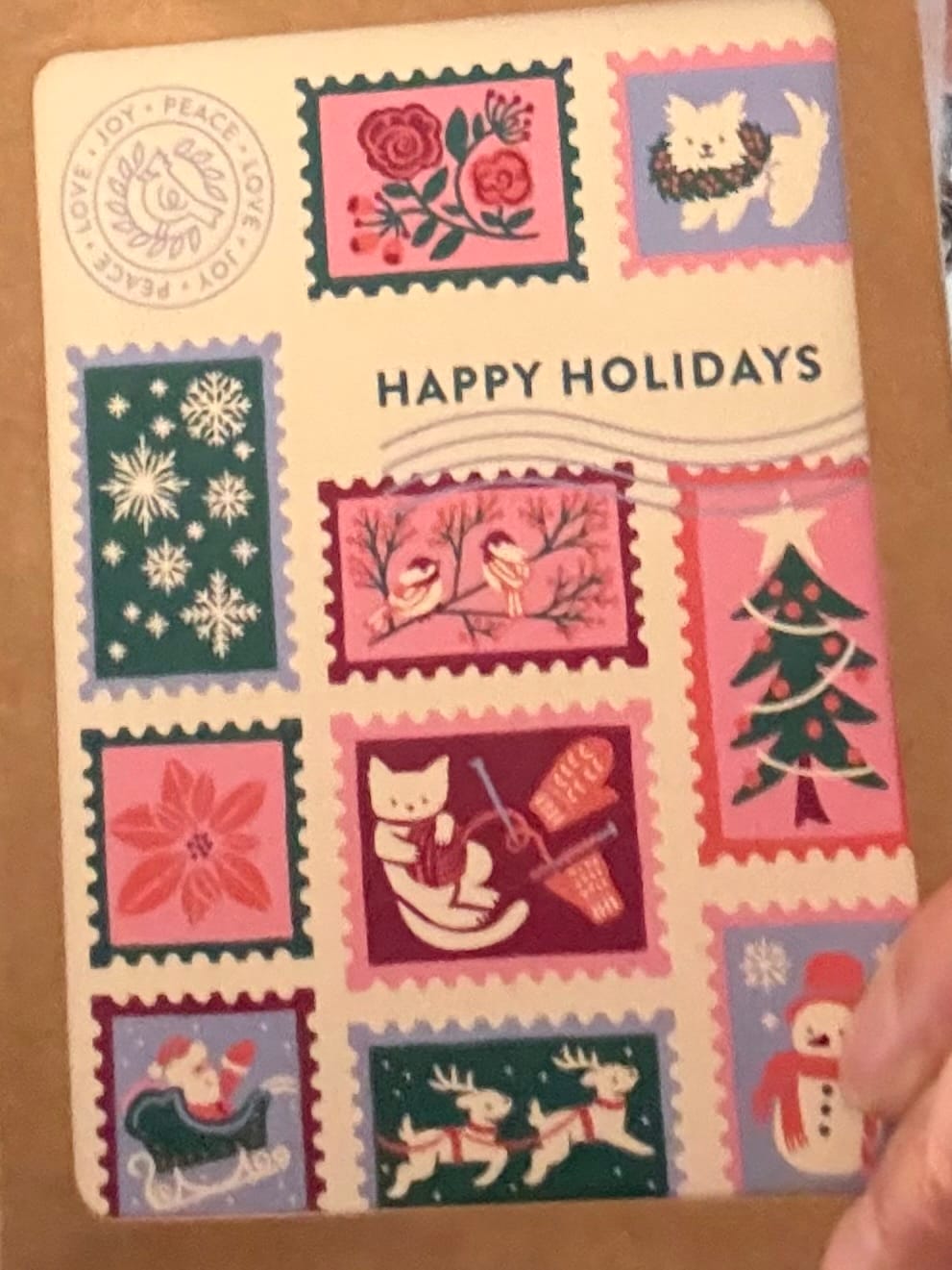 Customer photo review of Christmas Postage Holiday Card Set