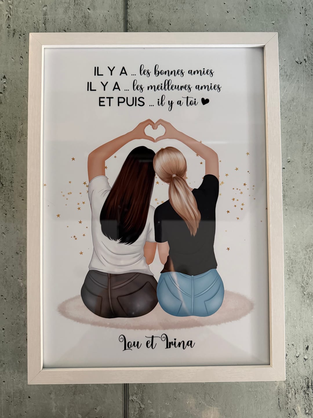 Customer photo review of Affiche Personnalisée - Meilleures Amies