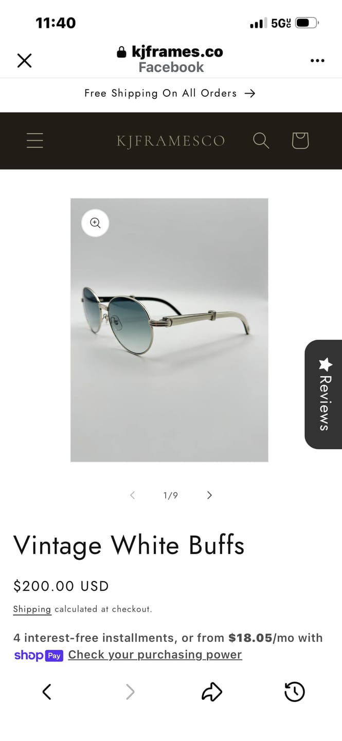 Customer photo review of Vintage White Buffs