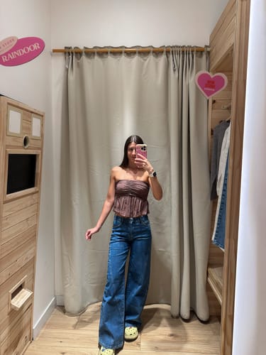Customer photo review of Pantalón Cortes Cruzados Blue