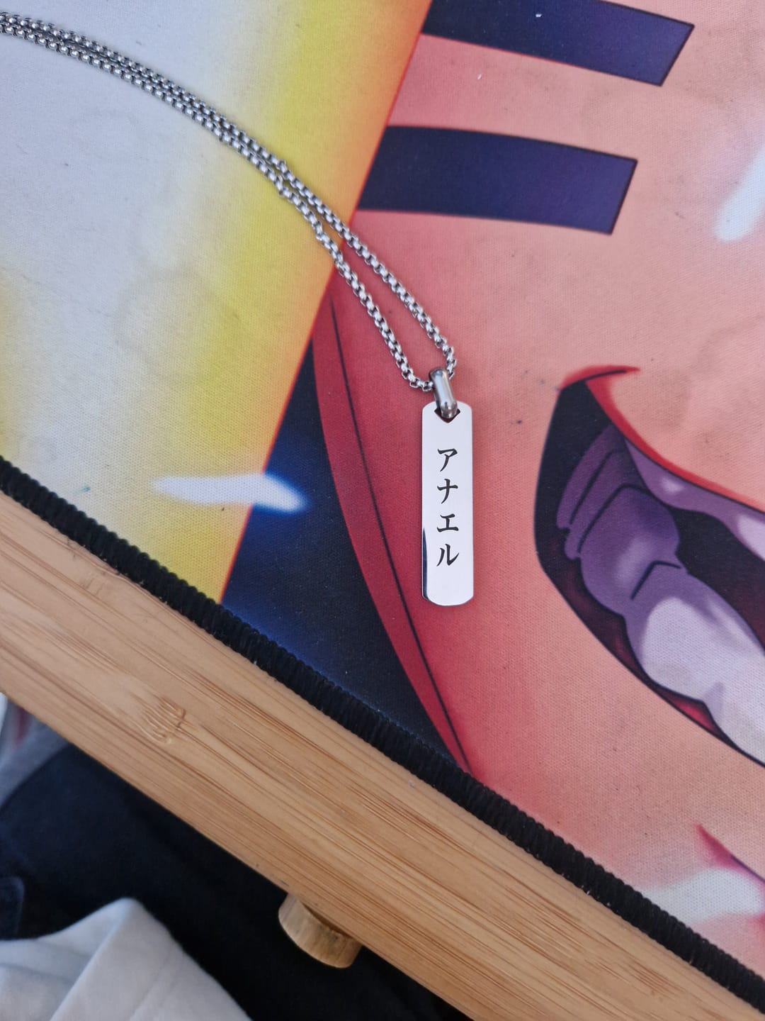 Customer photo review of Collier Japonais Gravé Homme