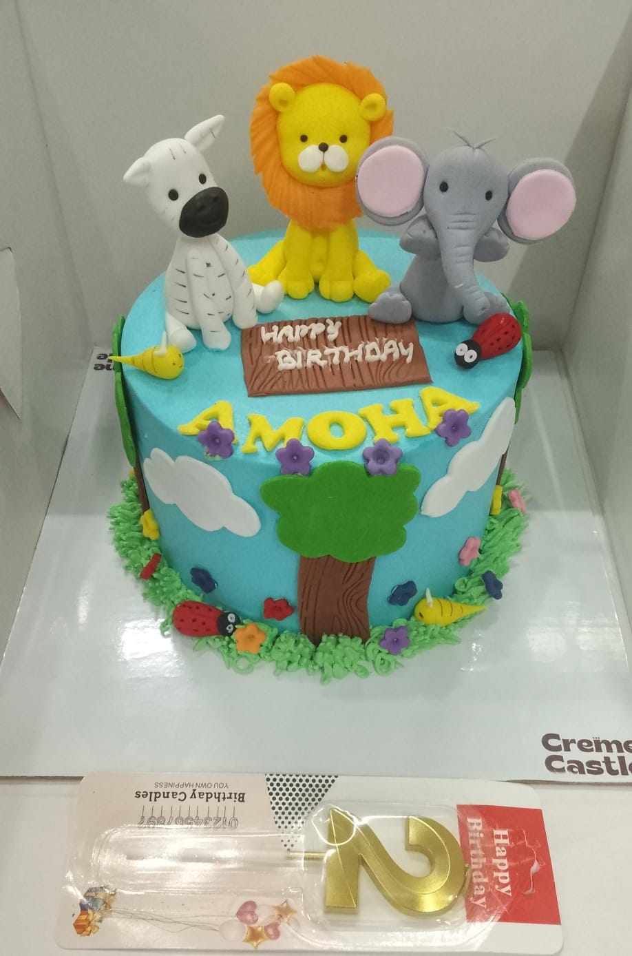 Customer photo review of Jungle Theme Cake for Kids
