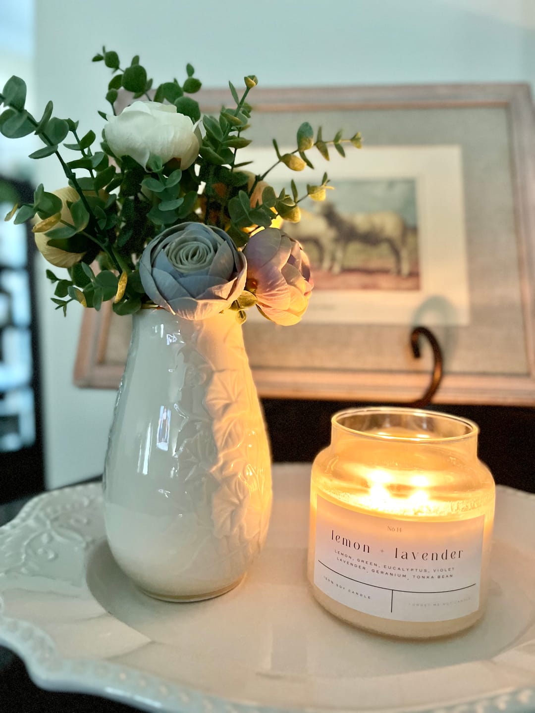 Customer photo review of Lemon + Lavender 22 oz Glass Candle