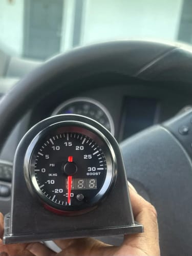 Customer photo review of 2" 52mm 7 Colors LED Dual Display Car Gauges