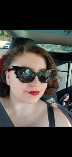 Customer photo review of Vamp Batwing Sunglasses in Black