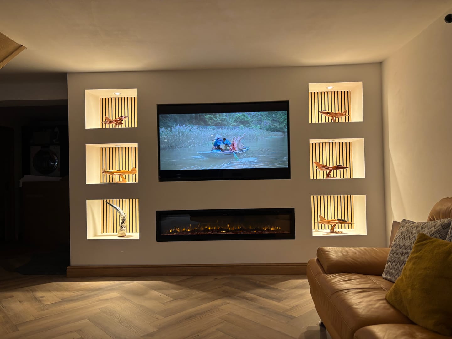 Customer photo review of Acoustic Slat Panel - Natural Oak