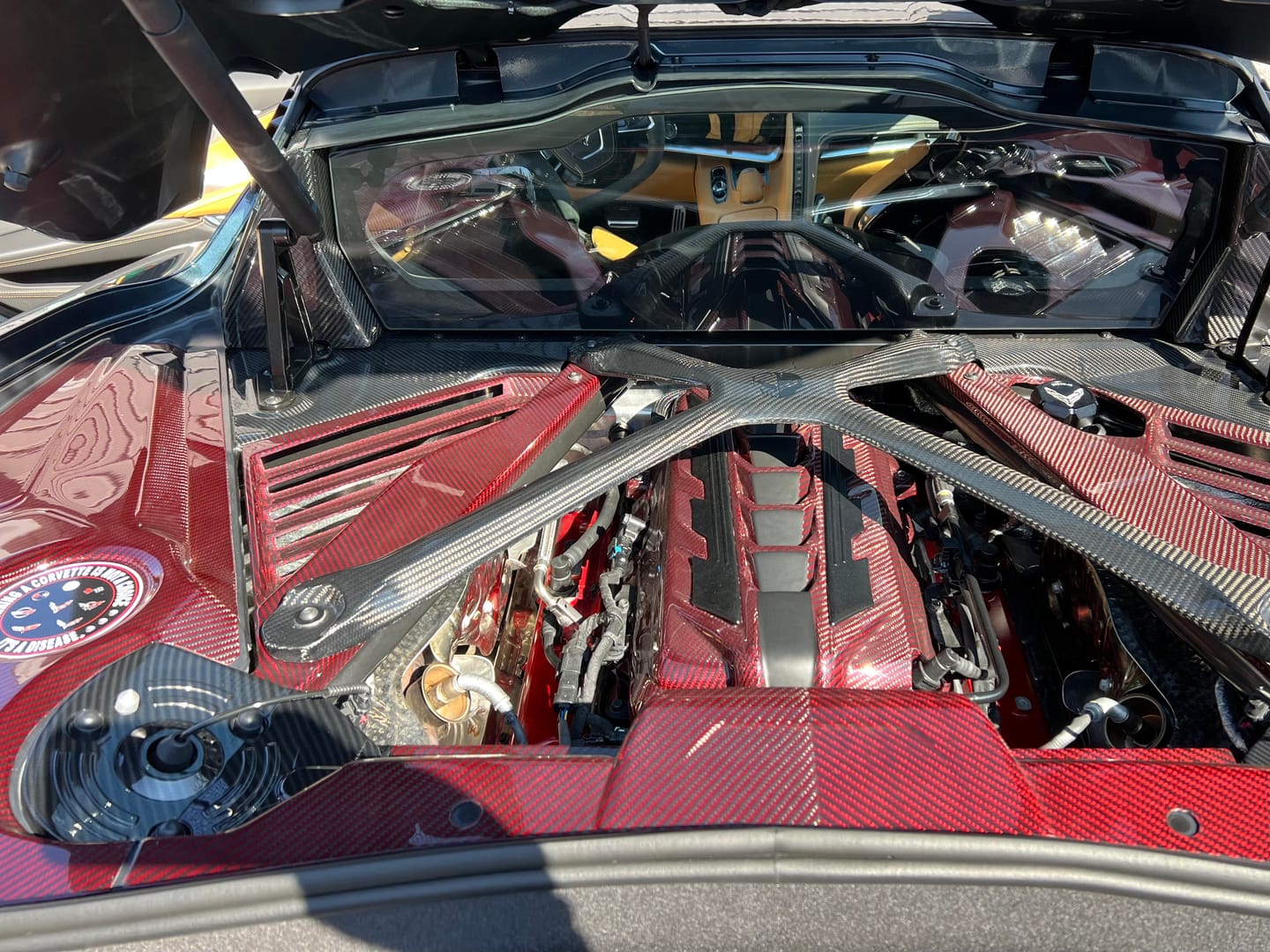 Customer photo review of Chevrolet Corvette C8 DRY CARBON FIBER X-Brace