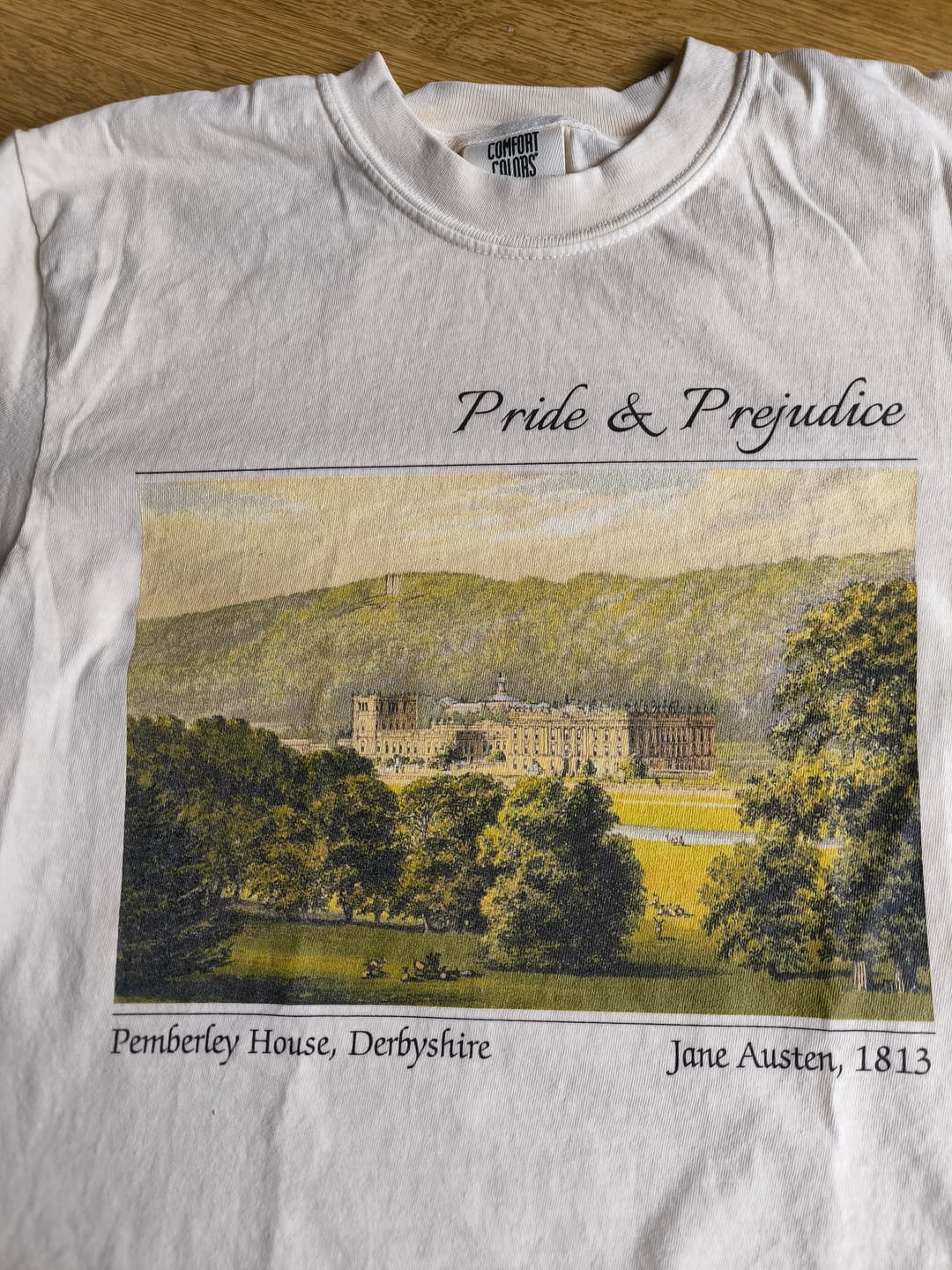 Customer photo review of Pride and Prejudice Pemberley Shirt | Comfort Colors® 100% Cotton Tee