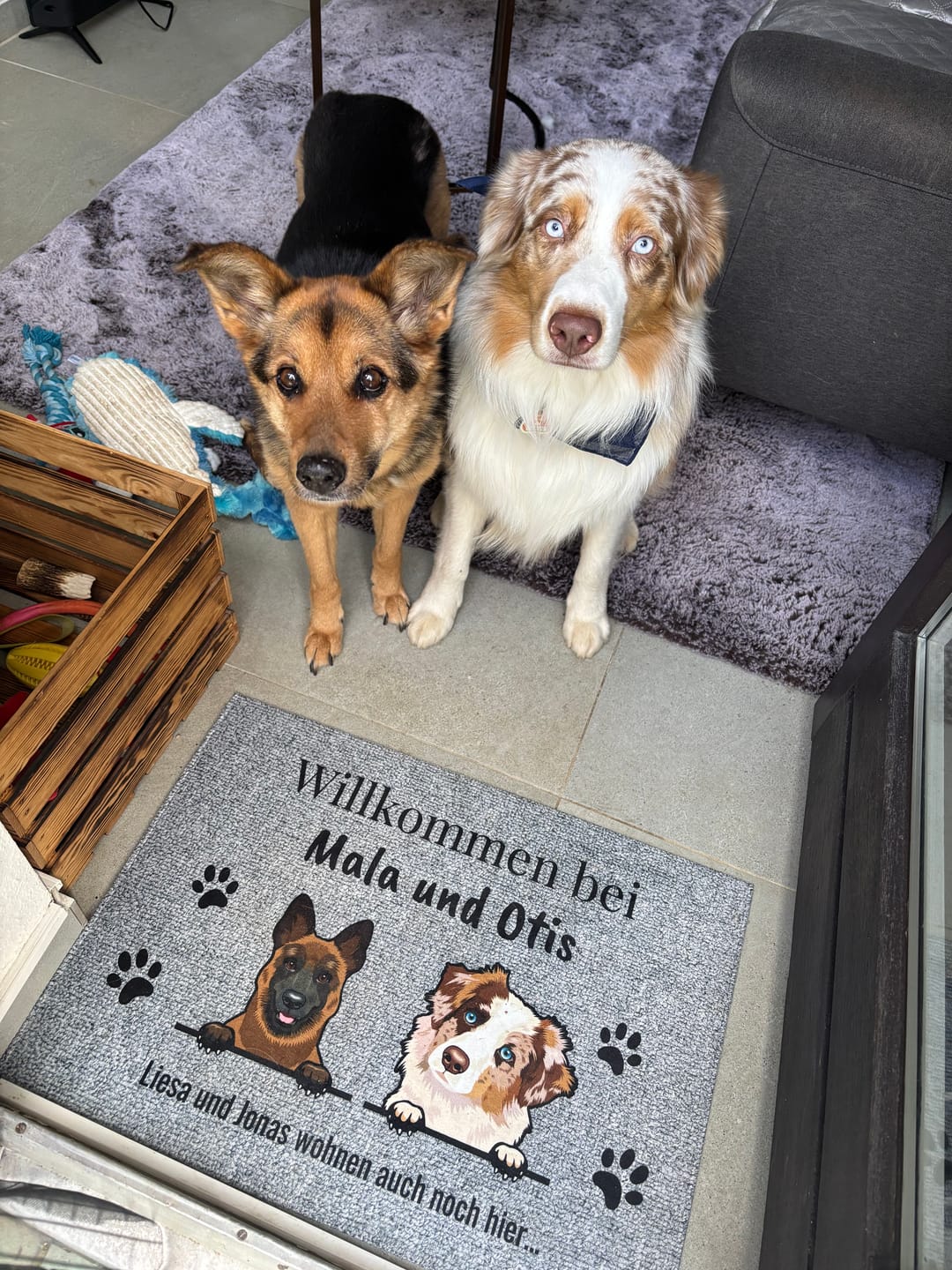 Customer photo review of Willkommen bei - Individuelle Fußmatte