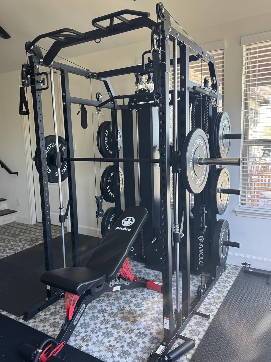 Customer photo review of HORUS™ Smith Machine Functional Trainer With Dual Weight Stack