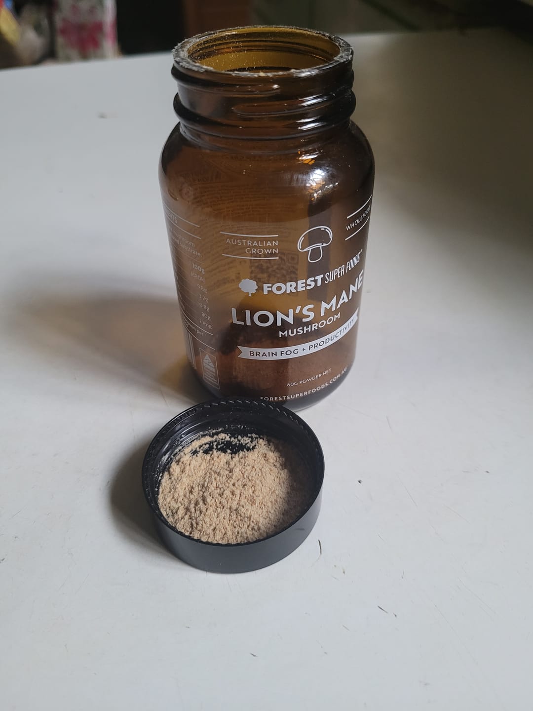 Customer photo review of Australian Grown Lions Mane Powder