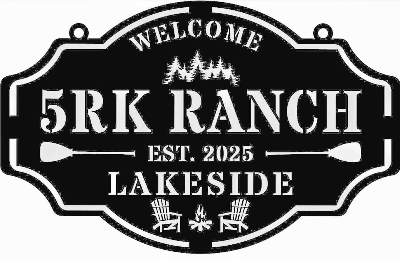 Customer photo review of Boat Lakehouse Metal Sign