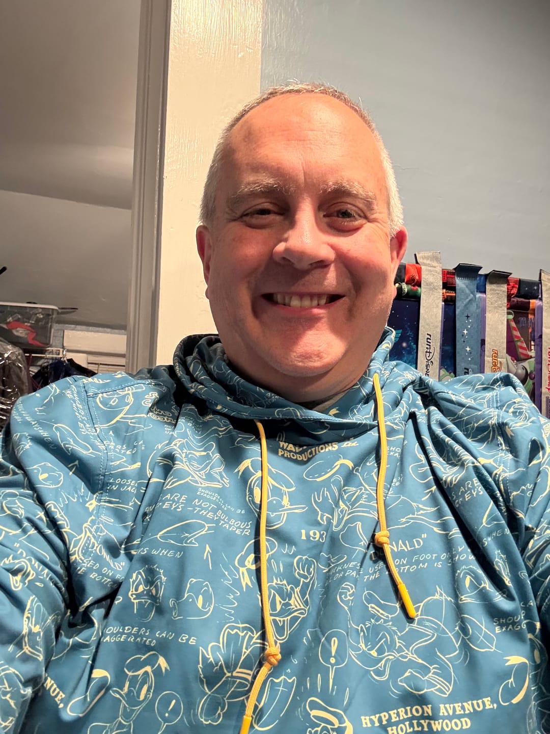 Customer photo review of Disney’s Donald Duck "Designing Donald" – Performance Hoodie