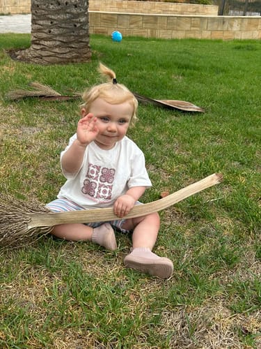Customer photo review of SOHLS® Slip-on Toddler Shoe – Dusty Rose