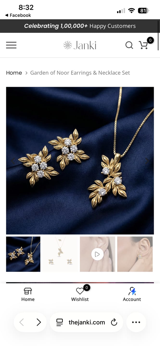 Customer photo review of Garden of Noor Earrings & Necklace Set