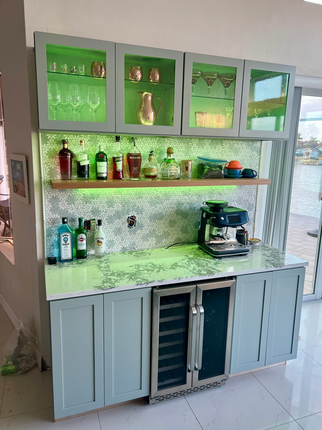 Customer photo review of White Oak Floating Shelves