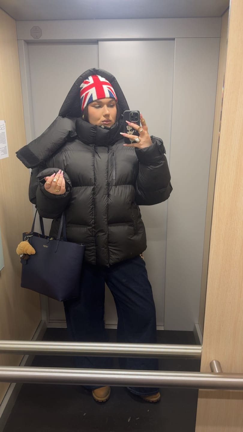 Customer photo review of Black Puffer Jacket