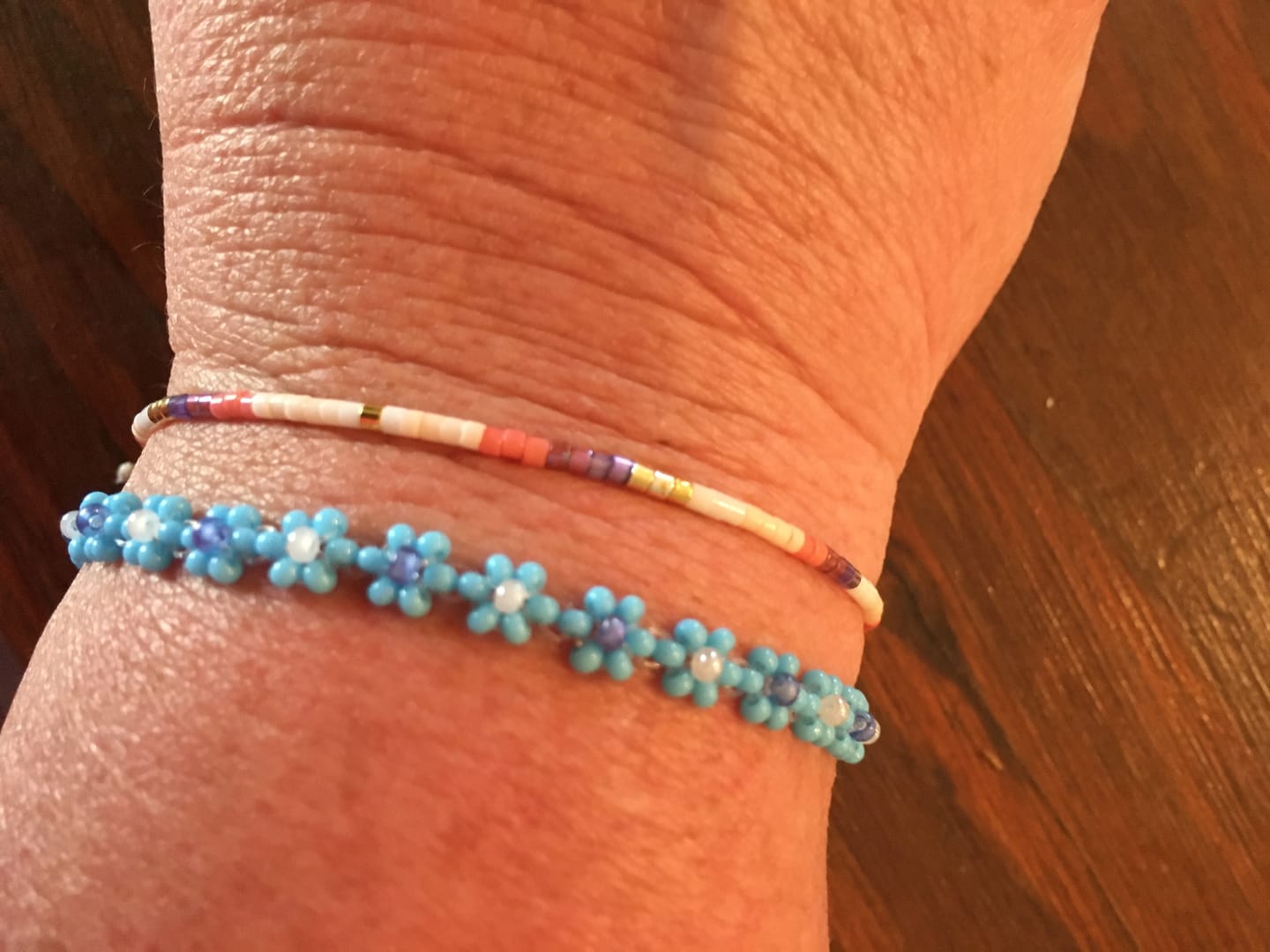 Customer photo review of Sandbar Adjustable Beaded Bracelet