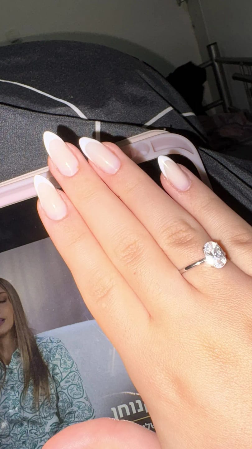 Customer photo review of Oval Hidden Halo Engagement Ring