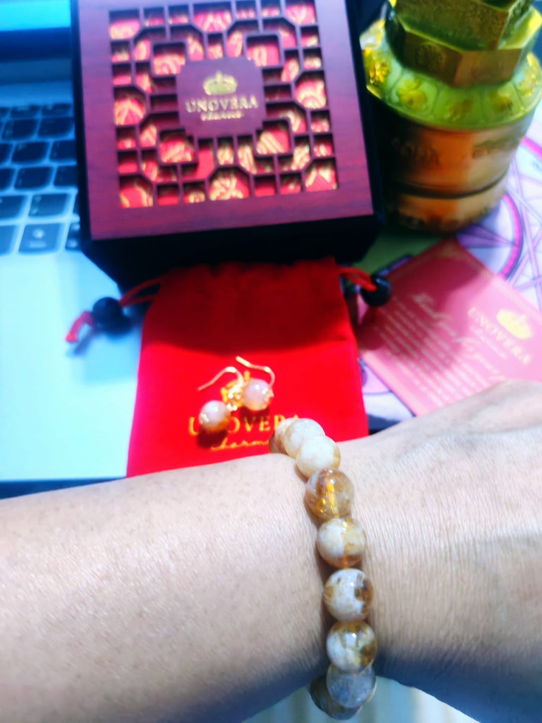 Customer photo review of 2026 Color of the Year Gold-Citrine Feng Shui Charm for Abundance & Success