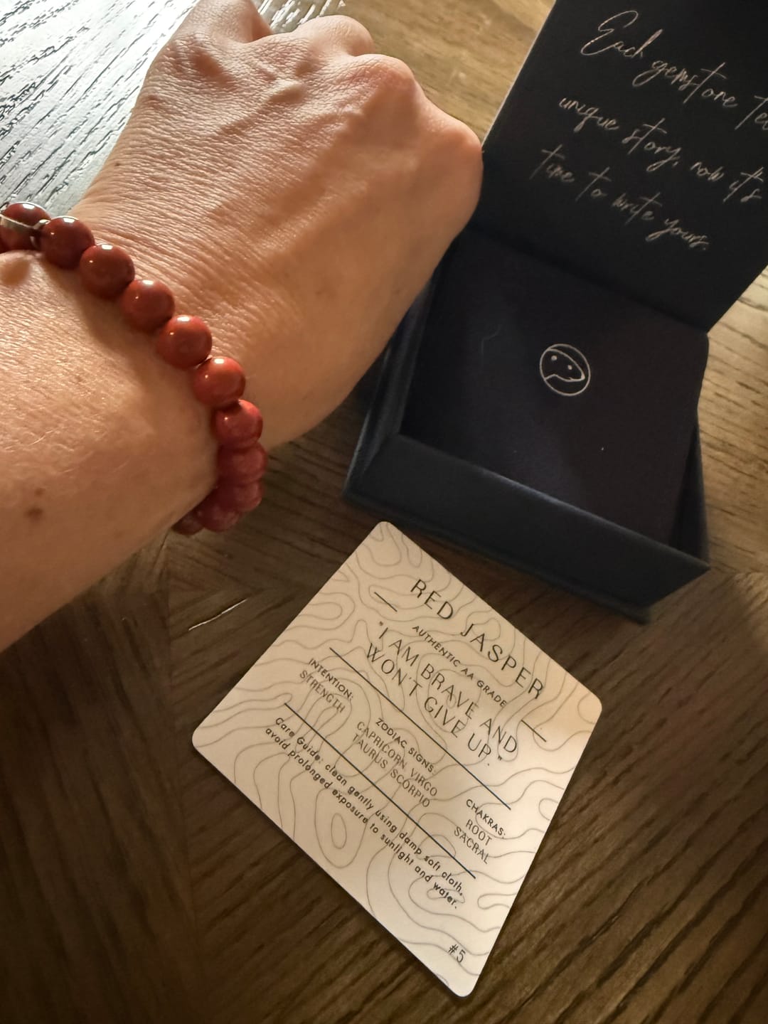 Customer photo review of Red Jasper Bracelet