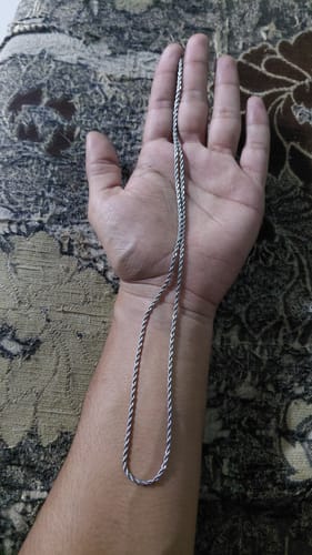 Customer photo review of Silver-Toned Rope Chain for Men
