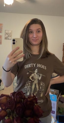 Customer photo review of Dirty Hoes T-Shirt