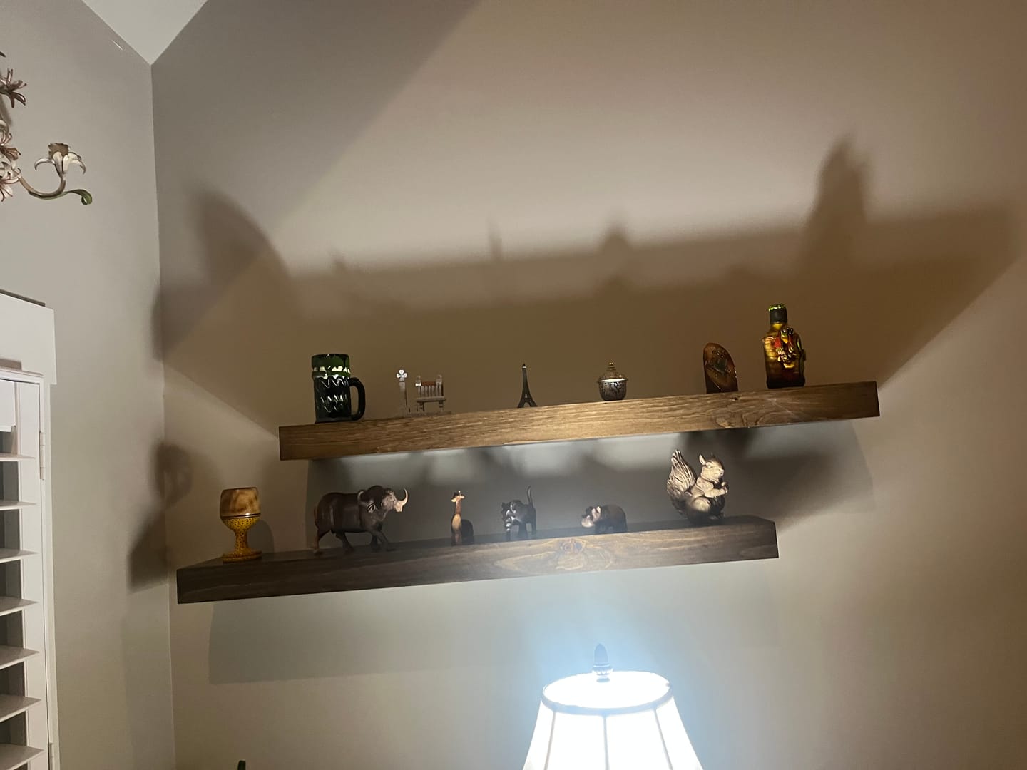 Customer photo review of Modern 3" Thick Floating Shelves