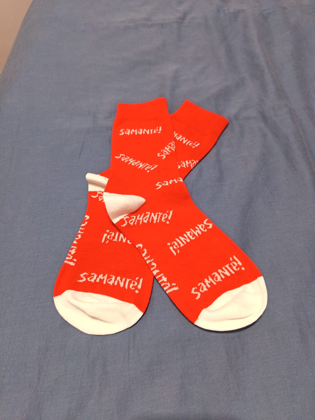 Customer photo review of Pack 2 pares Calcetines (Samanté! e Infinito)
