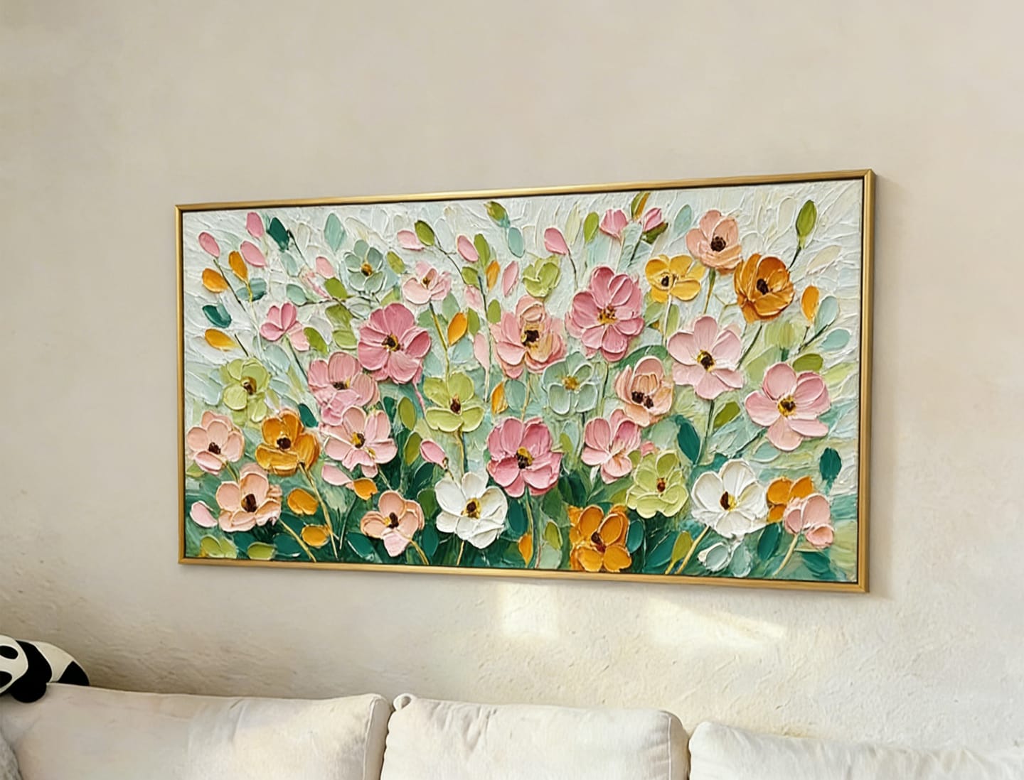 Customer photo review of Spring Meadow Bloom Textured Floral Painting #yar09