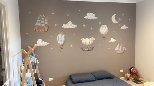 Customer photo review of Vintage Set - Hot Air Balloon Decals