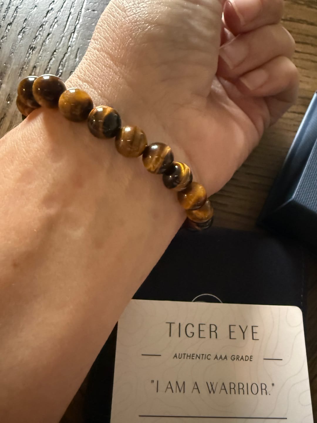 Customer photo review of Tiger Eye Bracelet