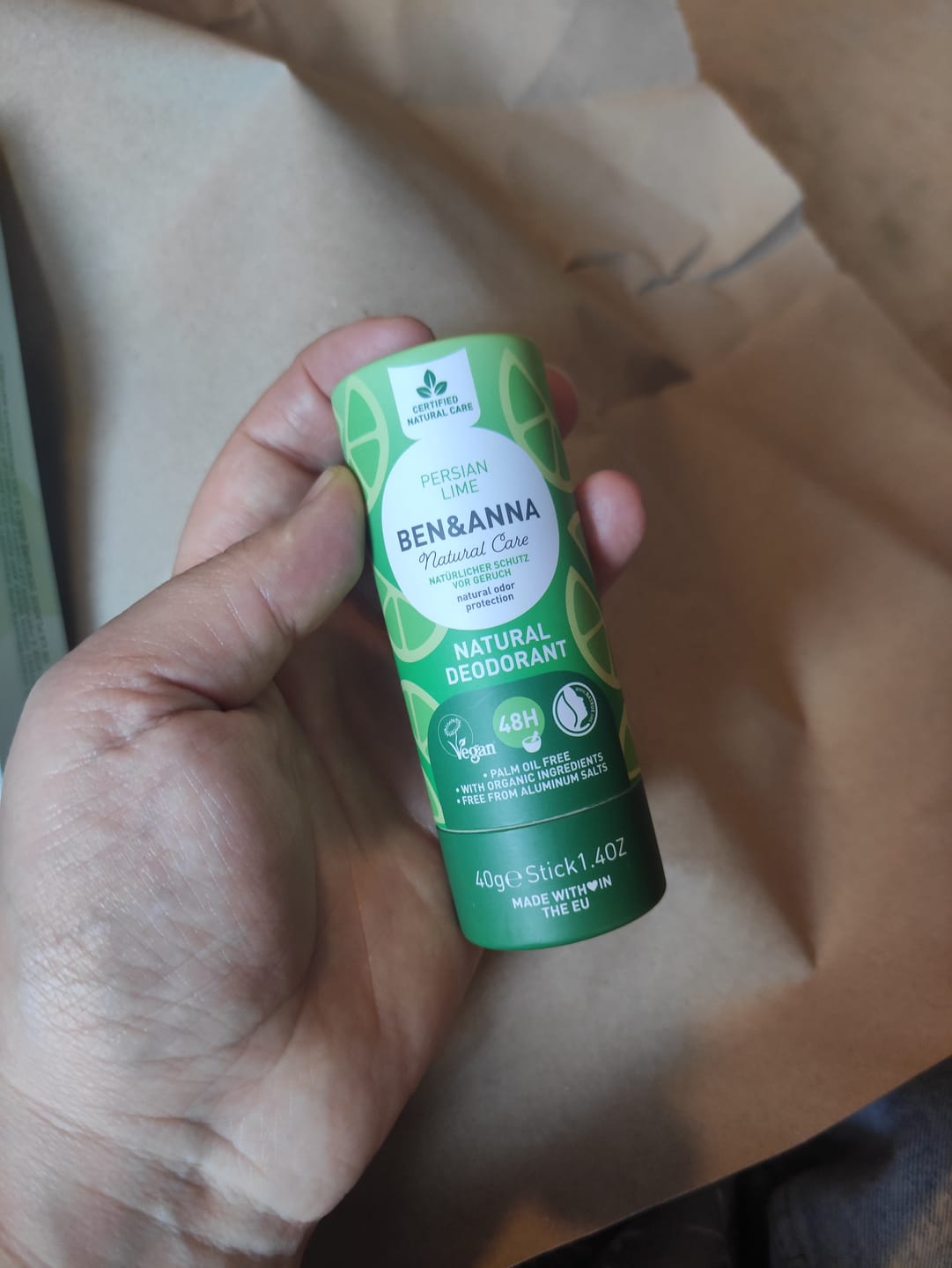 Customer photo review of DEO PAPERTUBE – PERSIAN LIME