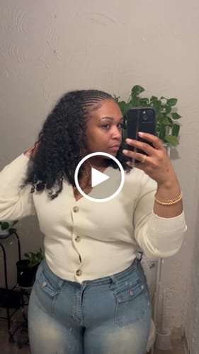 Customer video review of CurlyMe 3 In 1 Half Wig Burmese Curly Glueless Install Half Wig With Adjustable String Beginner Friendly