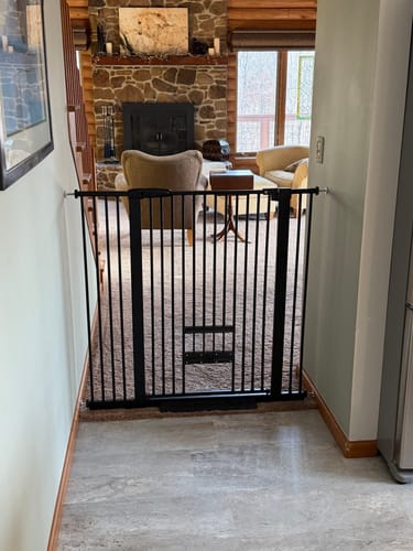 Customer photo review of FairyBaby 40.55" Extra Tall Dog Gate with Cat Door