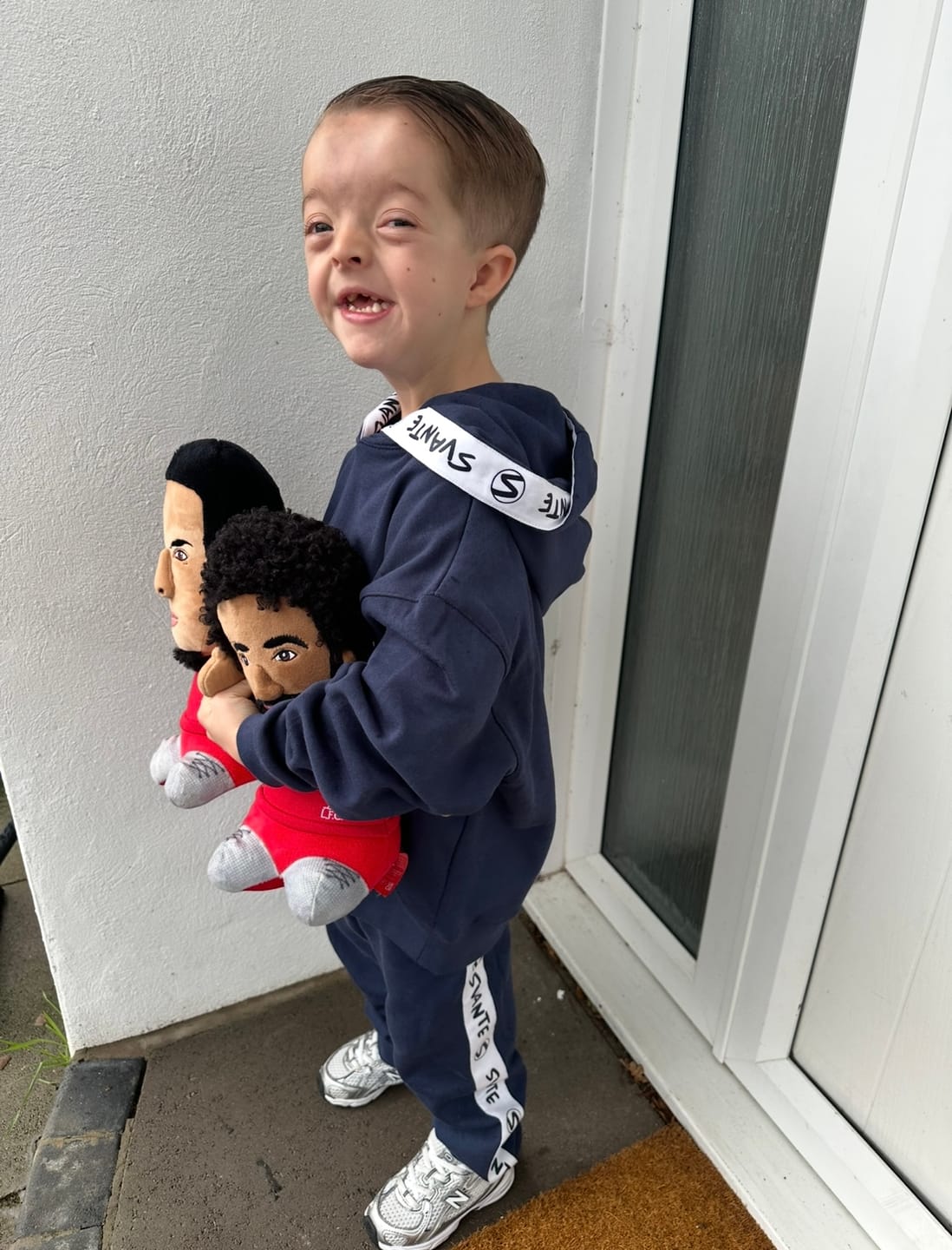 Customer photo review of Boys EarthKnit™ 2-Piece Set Blue | Regenerative Cotton