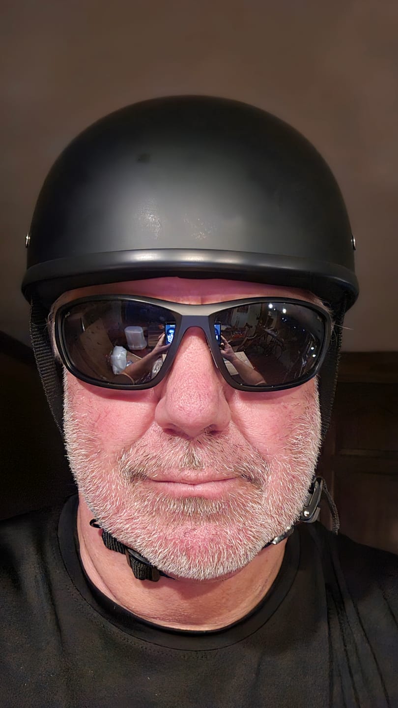 Customer photo review of World's Smallest & Lightest DOT Open Beanie Helmet - Matte Black