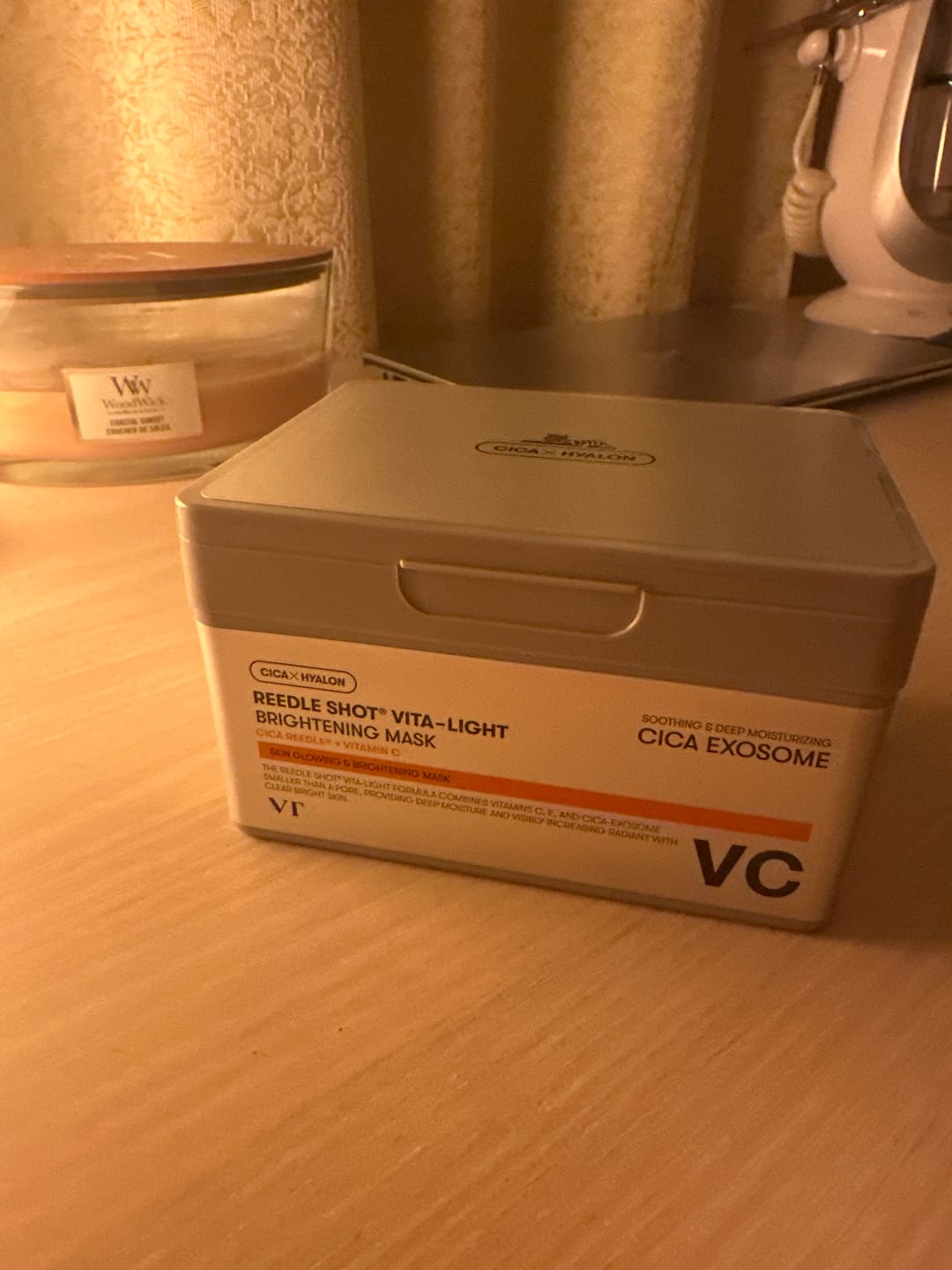 Customer photo review of Balinošo auduma masku komplekts ar mikroadatām VT Cosmetics Reedle Shot Vita-Light Brightening Mask