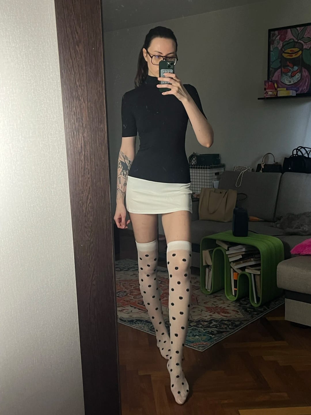 Customer photo review of Lisbeth High Neck Mini Dress