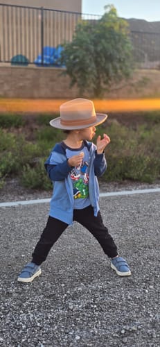 Customer photo review of Galilee Kids Fedora Hat