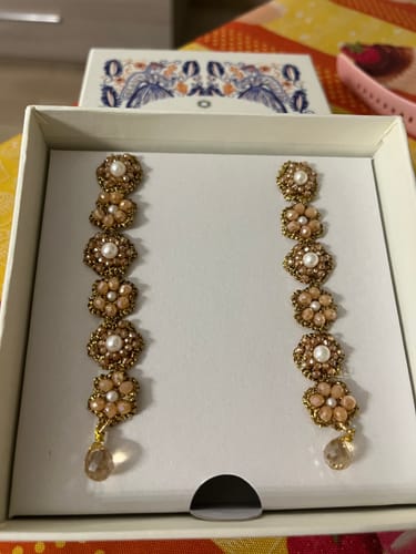 Customer photo review of Orecchini Calipso perle